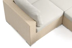 Bahamas utendørs U-sofa 8-seters vendbar divan med åpen avslutning og bord
