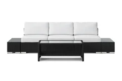 Bahamas utesofa 3-seters med bord med hylle