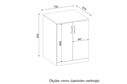 Baksi Baderomskap 70 cm