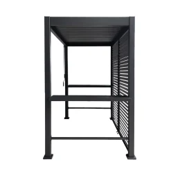 Bakvegg til paviljong HOME4YOU Mirador Bbq Mørk grå