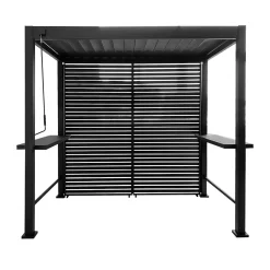 Bakvegg til paviljong HOME4YOU Mirador Bbq Mørk grå