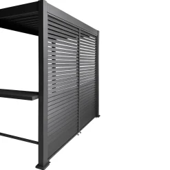 Bakvegg til paviljong HOME4YOU Mirador Bbq Mørk grå