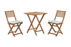Balkongsett Bord + 2 Stoler Brun / Mintgrønn
