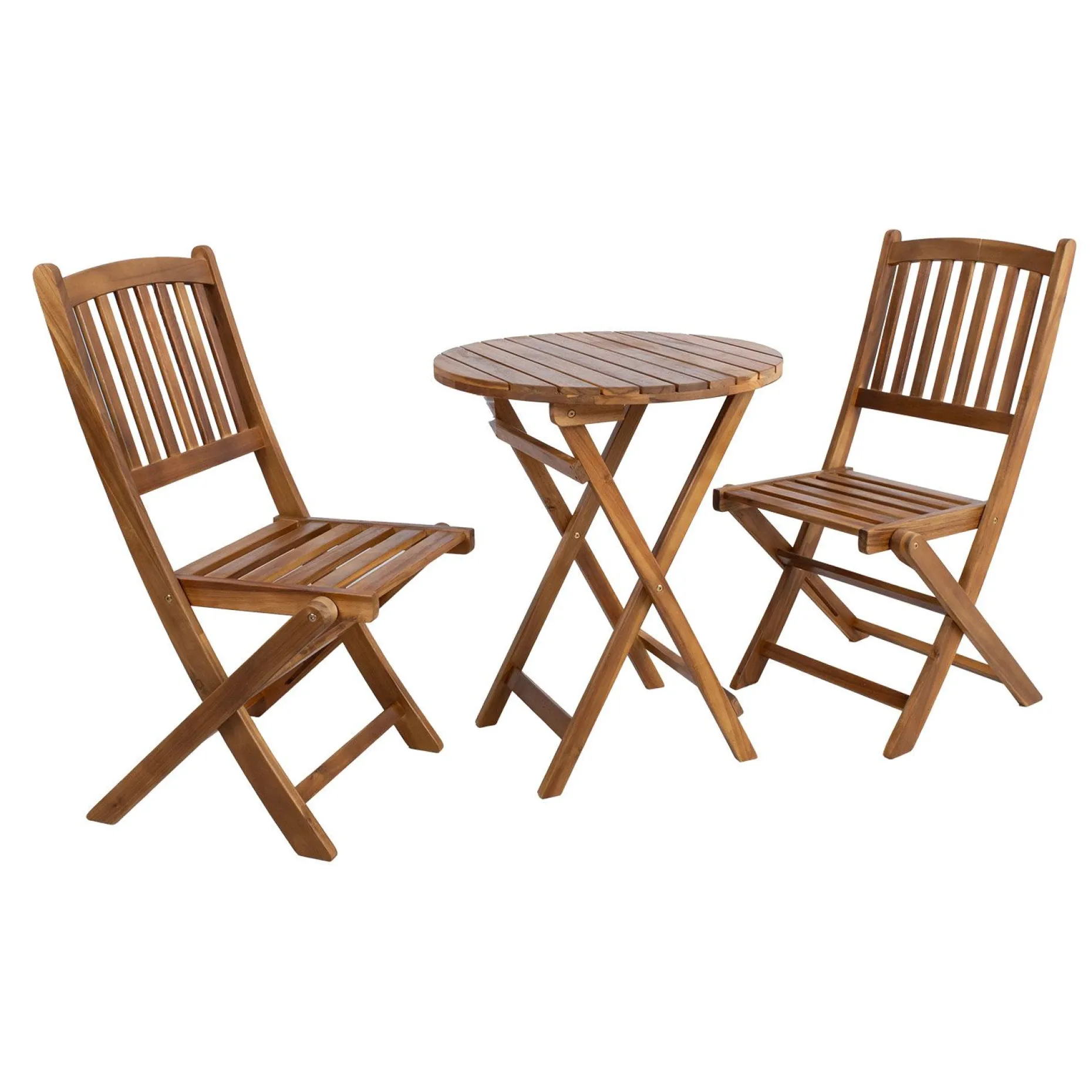 Balkongsett HOME4YOU Gwen bord D60 cm og 2 stoler
