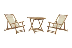 Balkongsett Hvit/ beige ATRANI / SPELLO