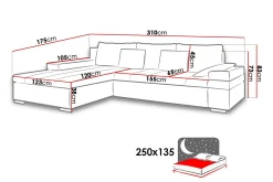Bangkok Divansovesofa 310x175x83 cm