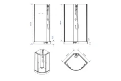 Bankestad Dusjkabinett 210 cm