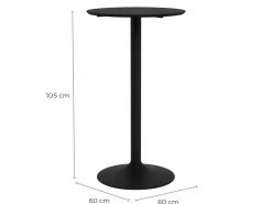 Barbord HOME4YOU Ibiza D60x105 cm svart ask