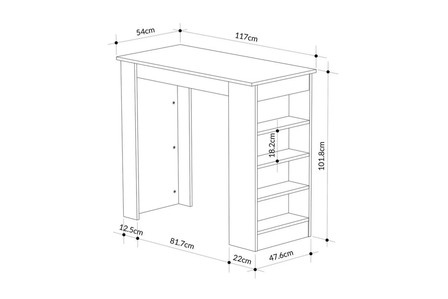 Barbord Swallow Hvit