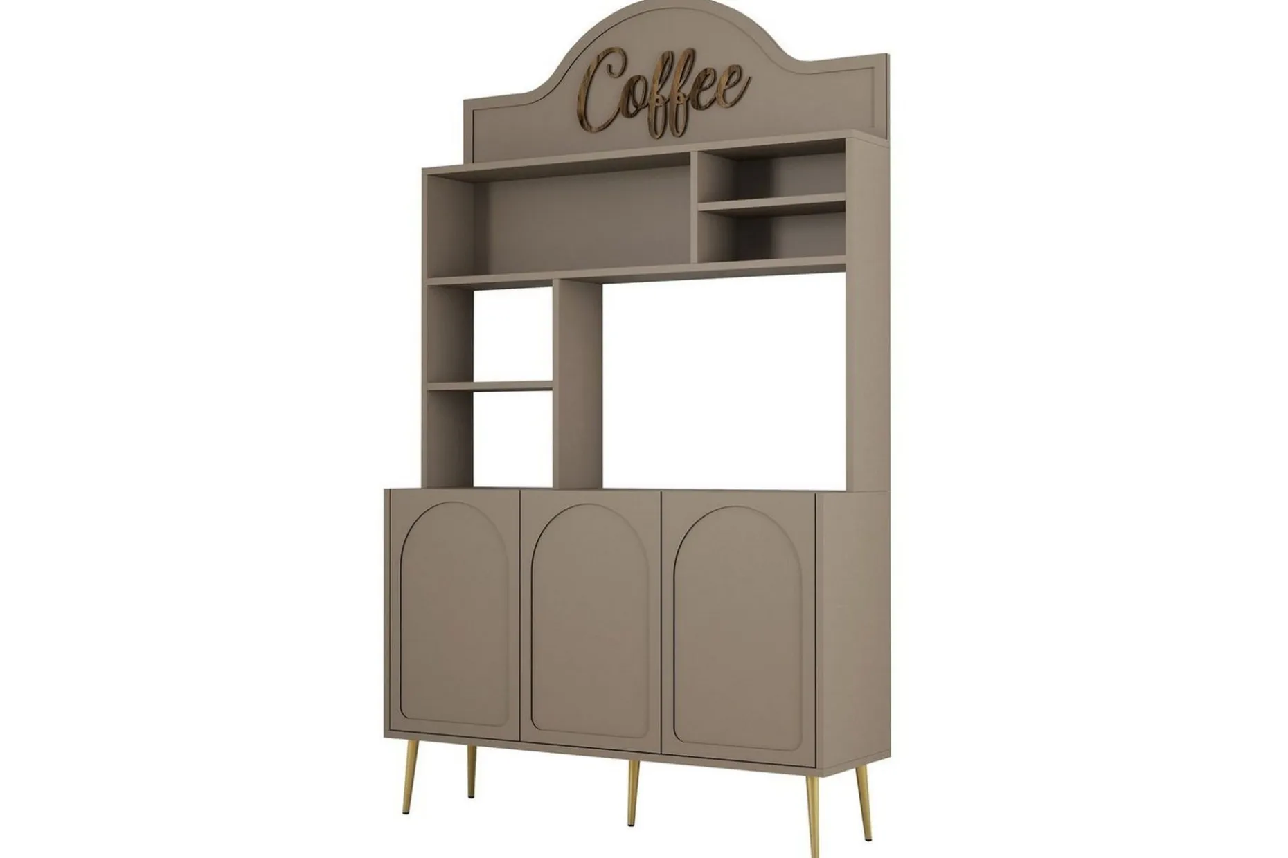 Bar Kaffeskap Hazim Tre Atlas / Gull