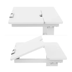 Barneskrivebord HOME4YOU Ergo Kid med 1 motor 112x60x56-80 cm hvit