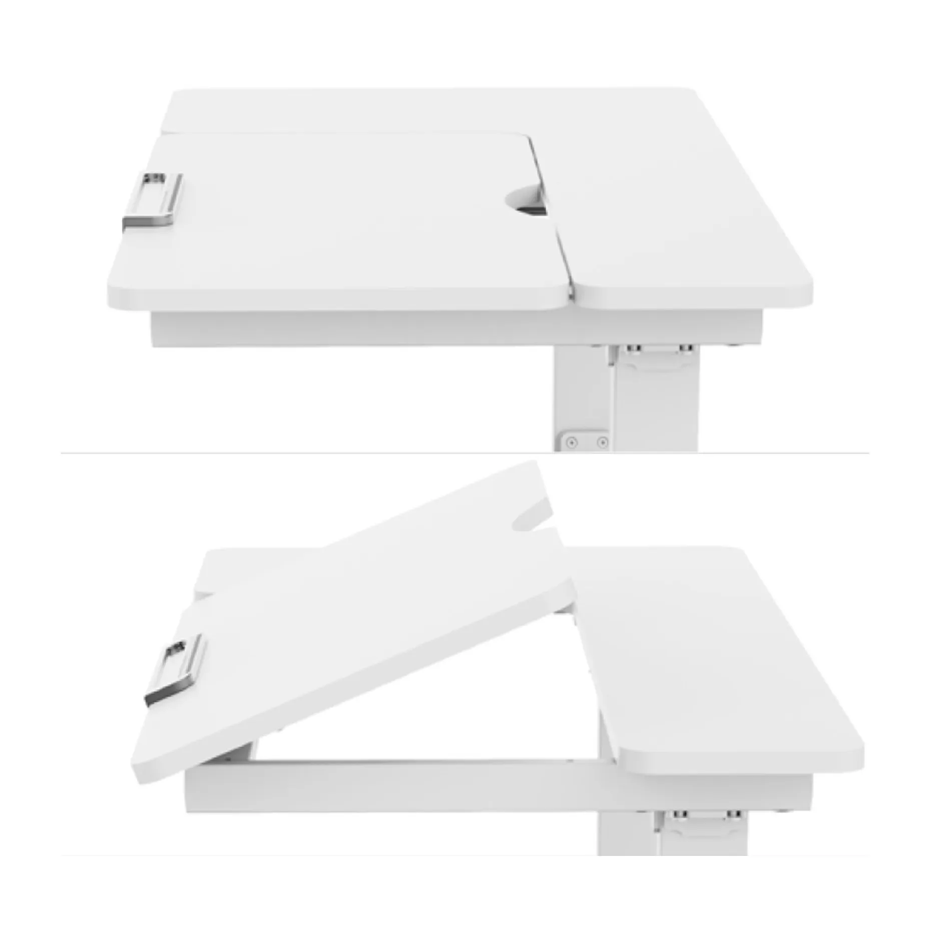 Barneskrivebord HOME4YOU Ergo Kid med 1 motor 112x60x56-80 cm hvit