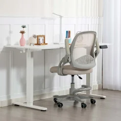 Barneskrivebordsstol HOME4YOU Emmy med fotskammel Beige
