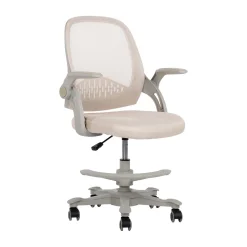 Barneskrivebordsstol HOME4YOU Emmy med fotskammel Beige