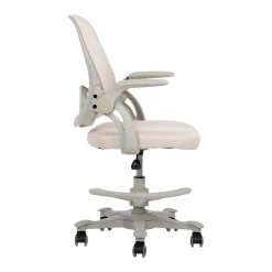 Barneskrivebordsstol HOME4YOU Emmy med fotskammel Beige