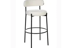 Barstol Beliani Allison set om 2 Beige-Svart White