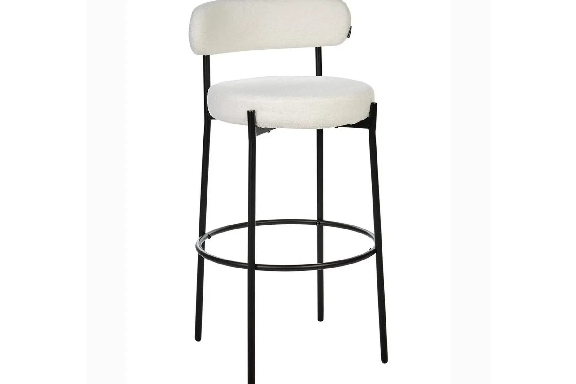 Barstol Beliani Allison set om 2 Beige-Svart White