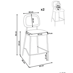 Barstol Duette 2-pakning