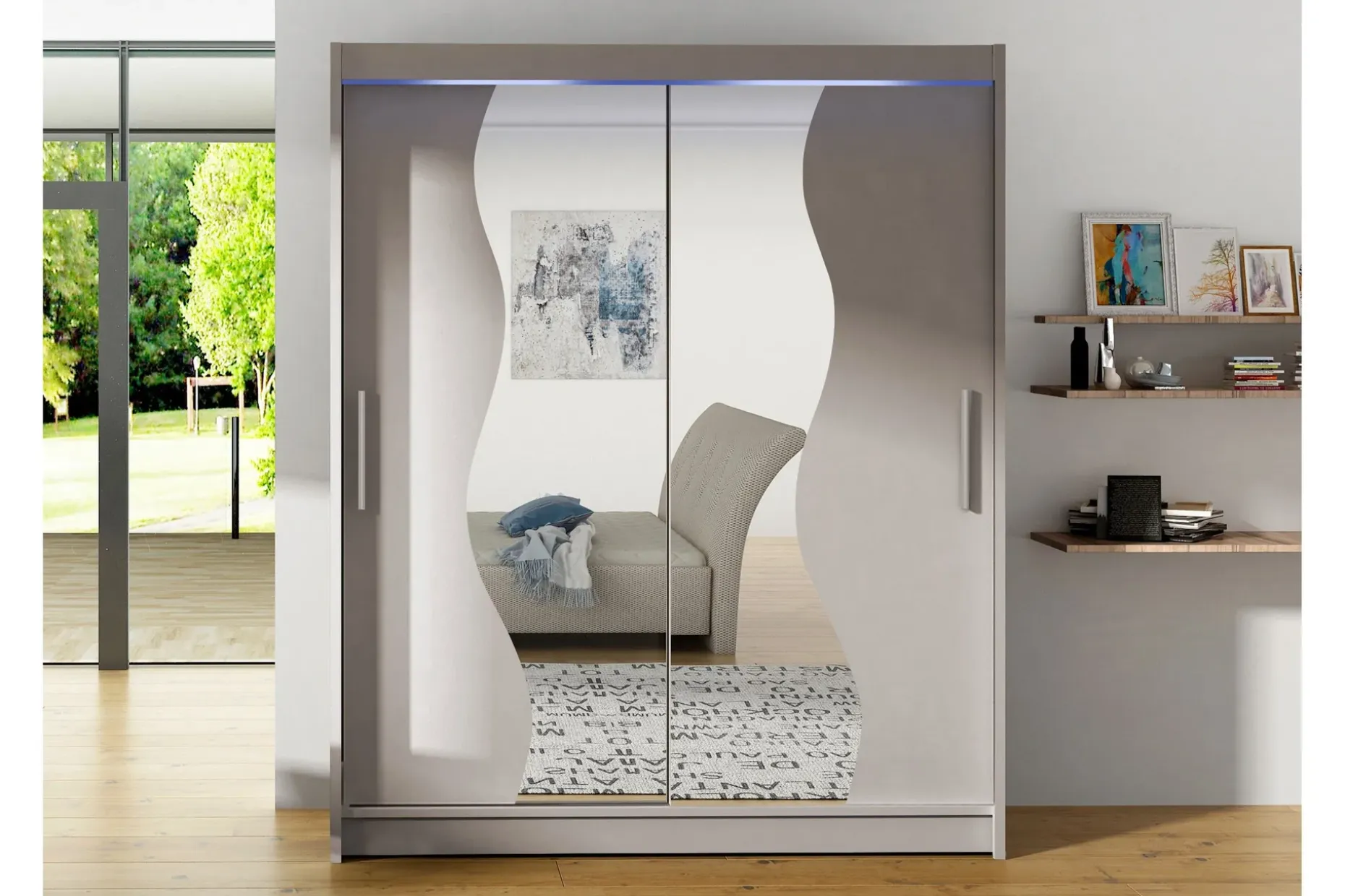 Bay Garderobe Med Speil 150x200 cm