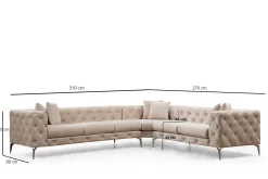 Beachport Stor Hjørnesofa 6-seters L-formet
