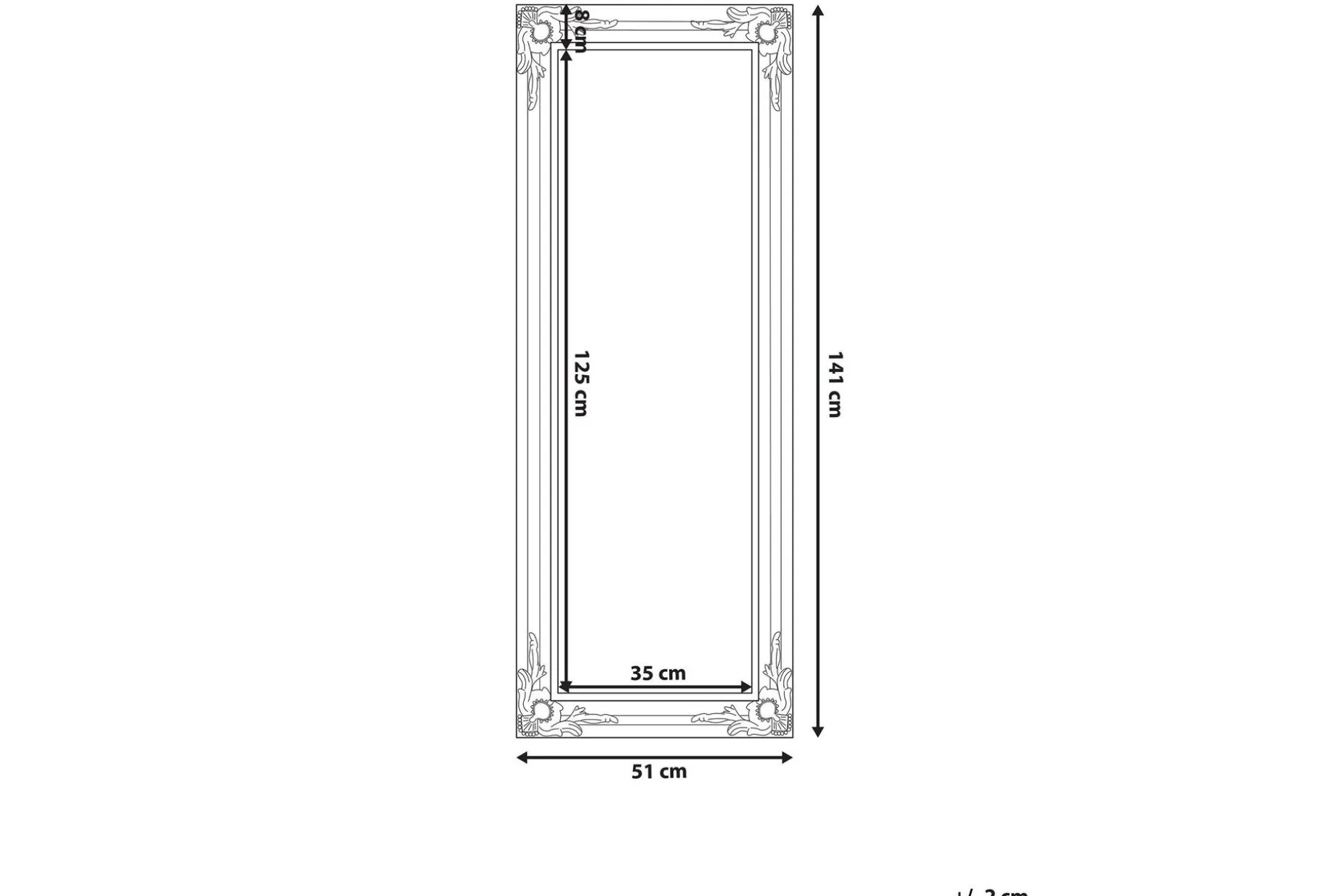 Bellac Speil 51 cm