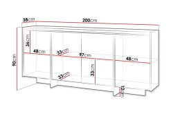 Bellia Skjenk 200x38 cm