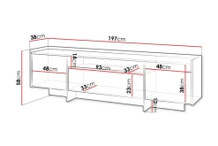 Bellia Tv-Skap 197x38 cm