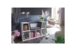 Benke Wohnling Melaminbelagt Sponplate Polstret Sitteplass Oppbevaringsplass Moderne