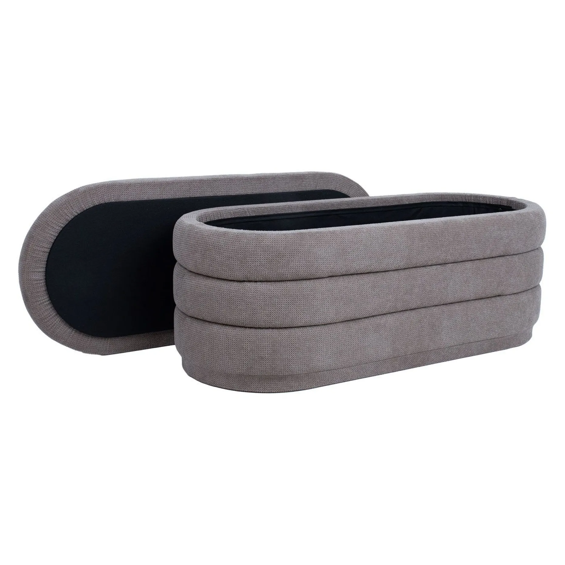 Benk HOME4YOU Hiro 104x44xh44 cm med oppbevaring Lysebrun