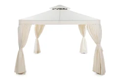 Bermuda komplett paviljong inkl. tak og vegger 3x4 m – Offwhite
