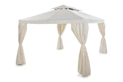 Bermuda komplett paviljong inkl. tak og vegger 3x3 m – Offwhite