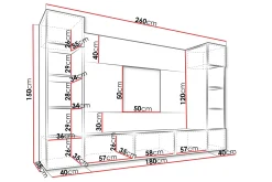 Bernice Tv-Skap 260x38 cm