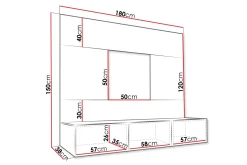 Bernice TV-skap 38x150 cm