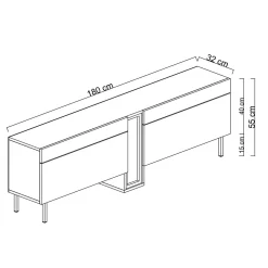 Berriaren TV-benk 180 cm