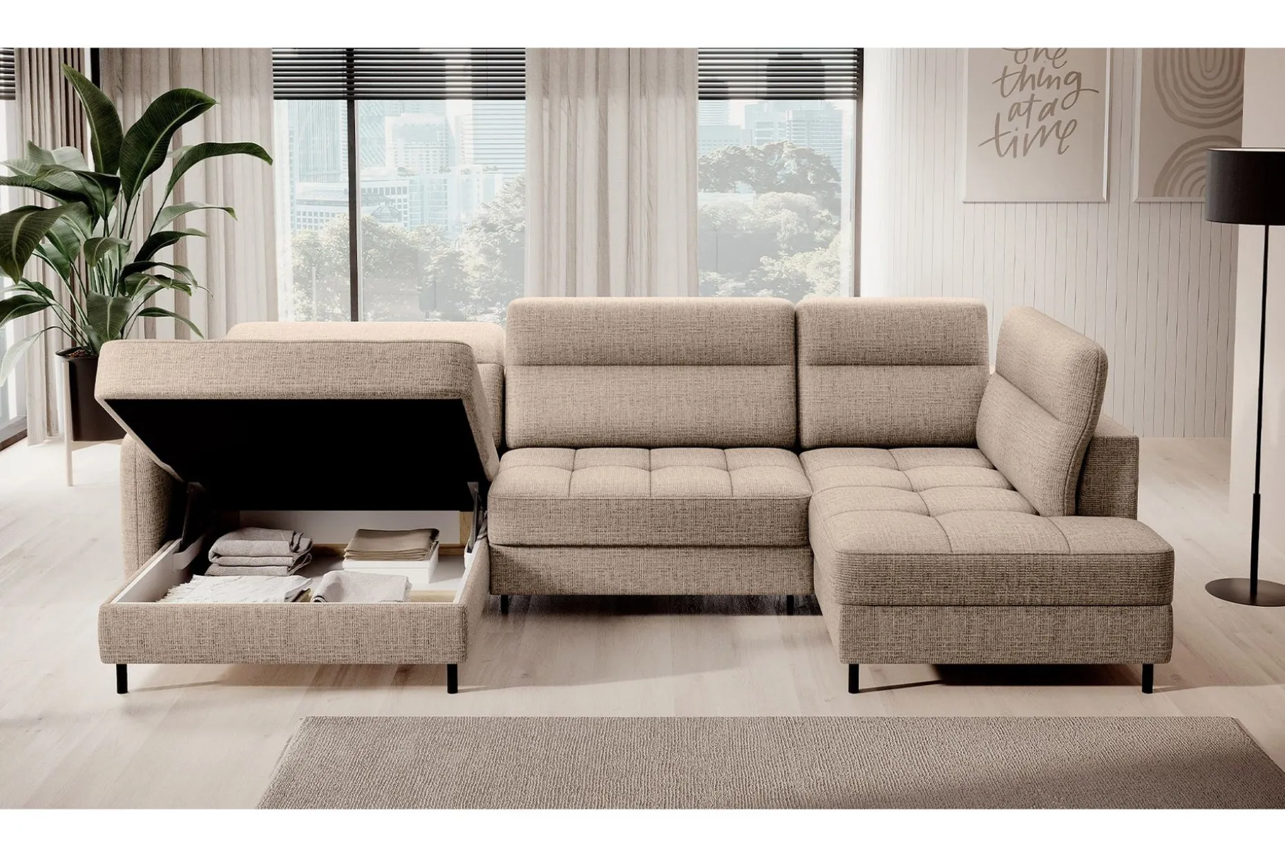 Berrto Sofa med Divan og Sjeselong 5-seters