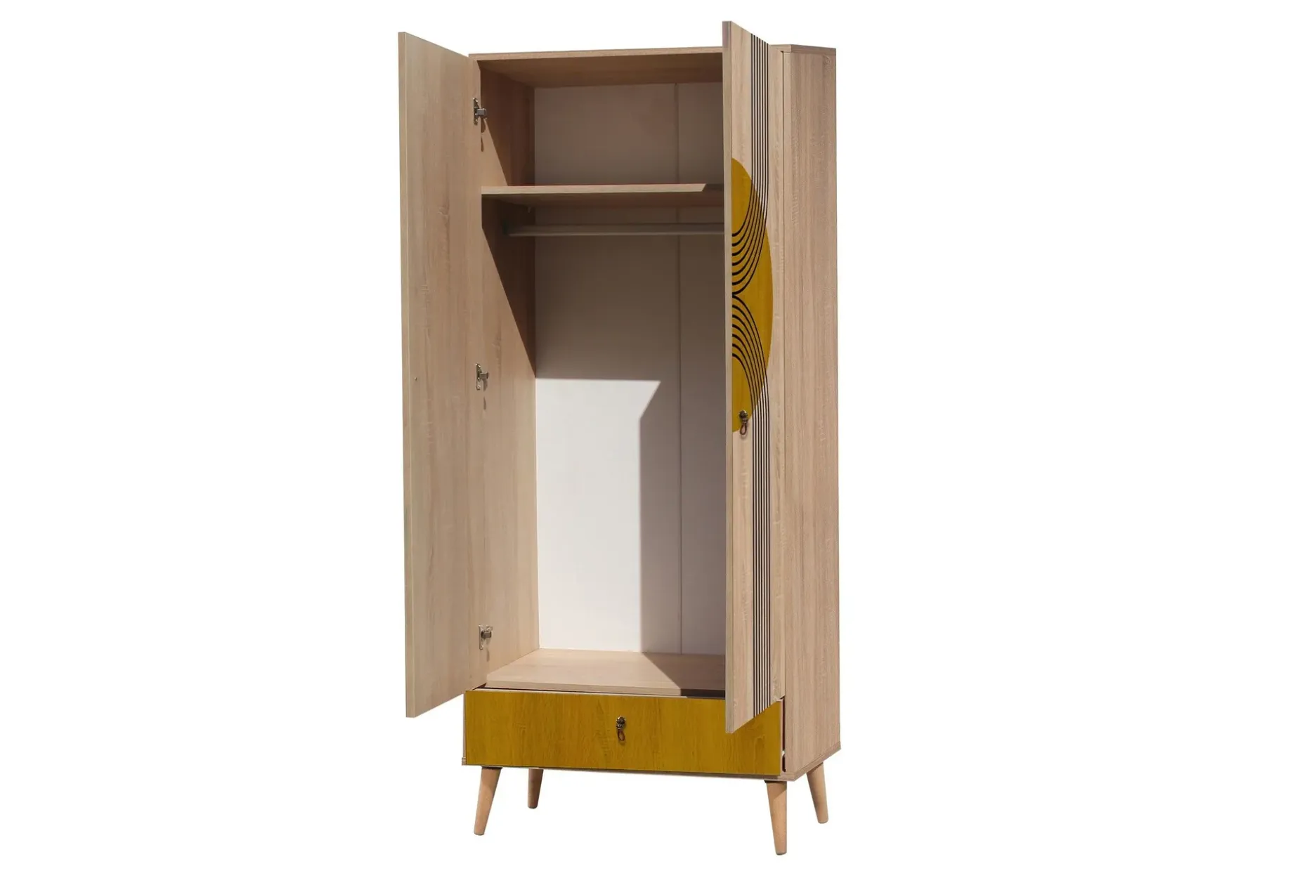 Bertoaria Garderobe 80x190 cm Brun