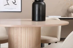 Biana Spisegruppe 110 cm Rund inkl. 4 Valera Cordfløyelstole