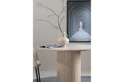 Bianca Spisebord 110 cm Rundt Beige