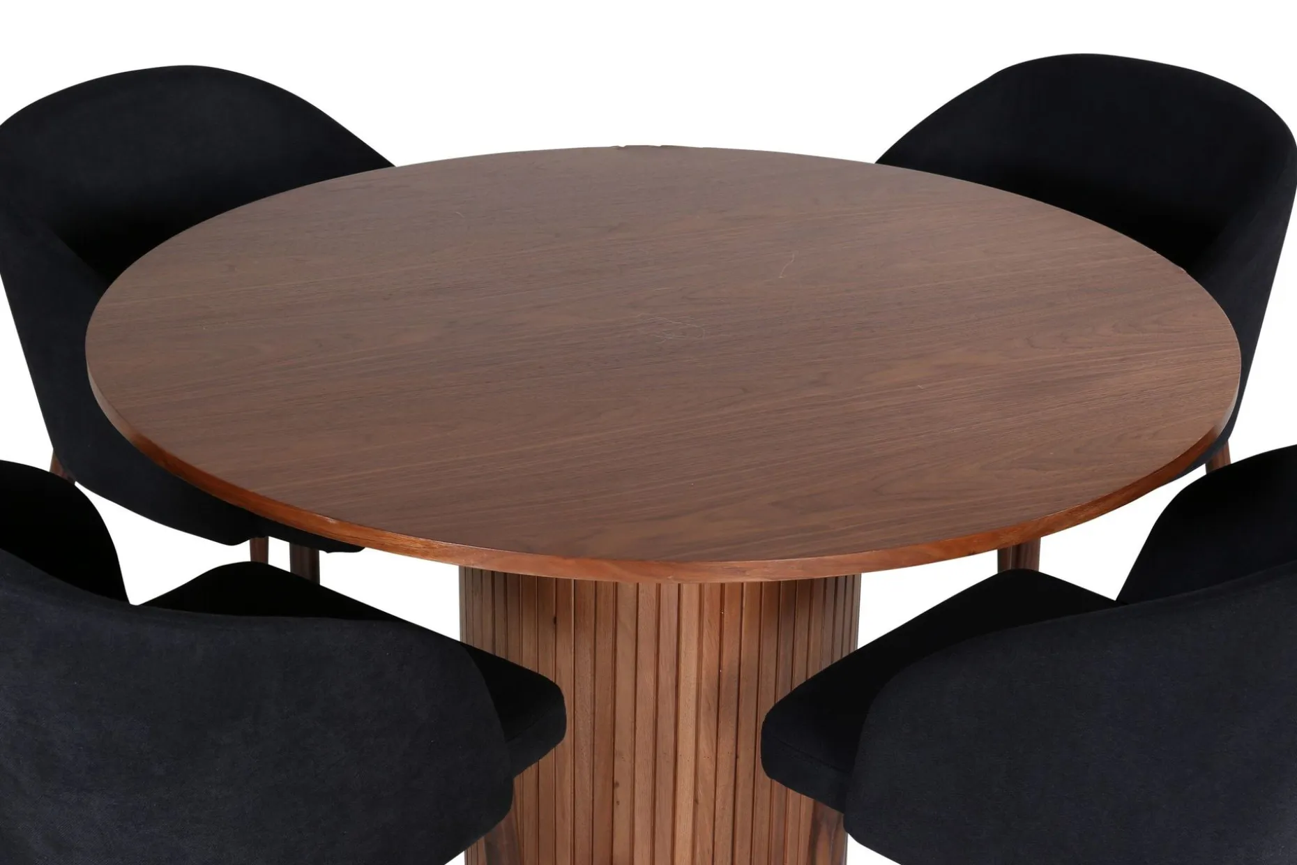 Bianca Spisegruppe 110 cm Rund med 4 Arch Stoler