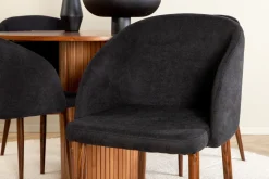 Bianca Spisegruppe 110 cm Rund med 4 Arch Stoler