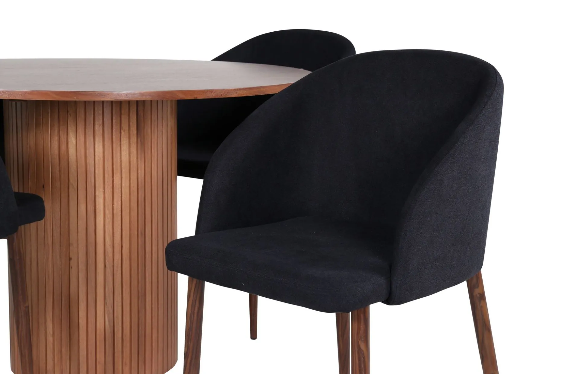 Bianca Spisegruppe 110 cm Rund med 4 Arch Stoler