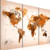 Bilde Map Of The World Desert Storm Triptych 120x80
