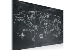 Bilde Monochromatic world map 90x60