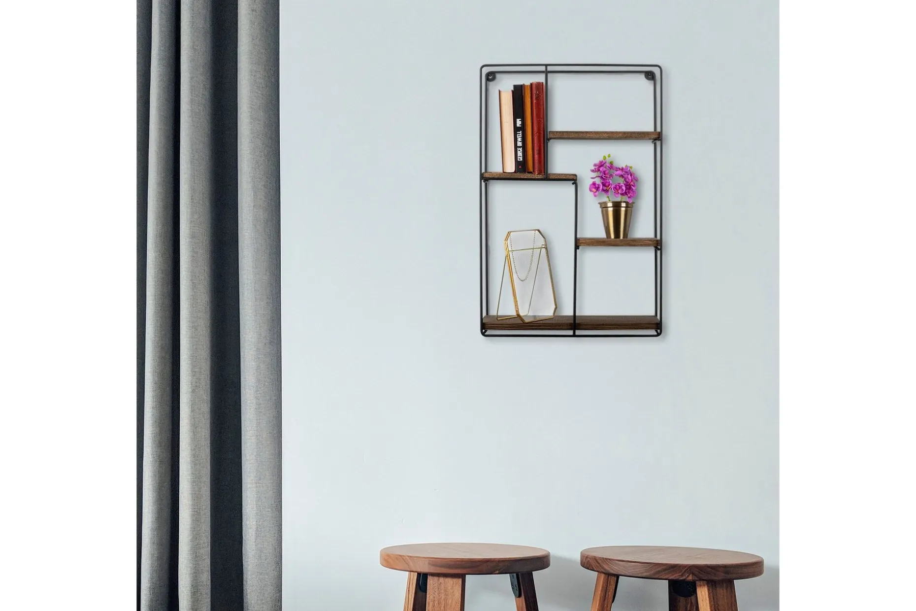 Bingdi Vegghylle 60x15 cm 4 Hyller