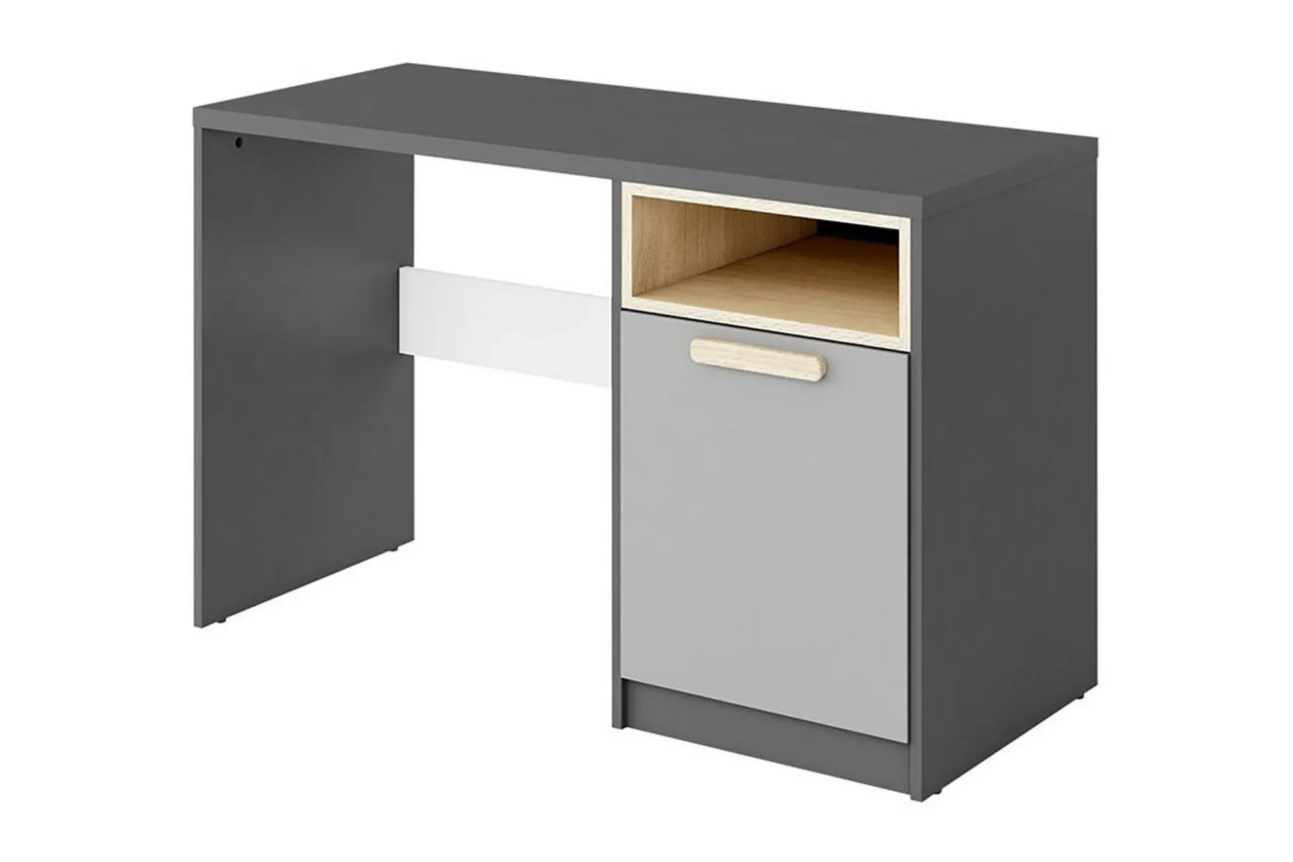 Bioley Skrivebord 120 cm med Oppbevaring Skap + Hylle