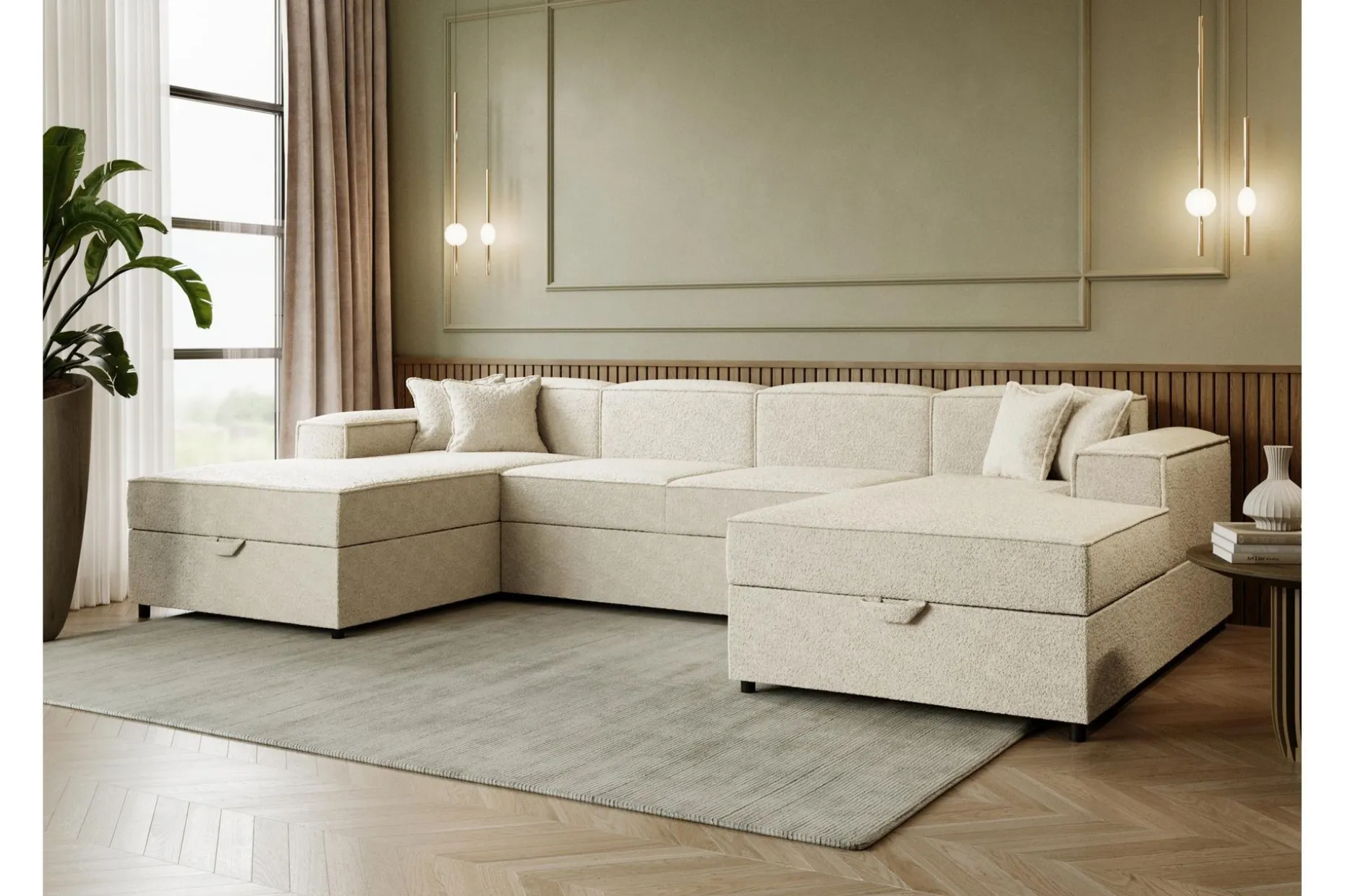 Bizantine Sovesofa Dobbel Divan 4-Seter