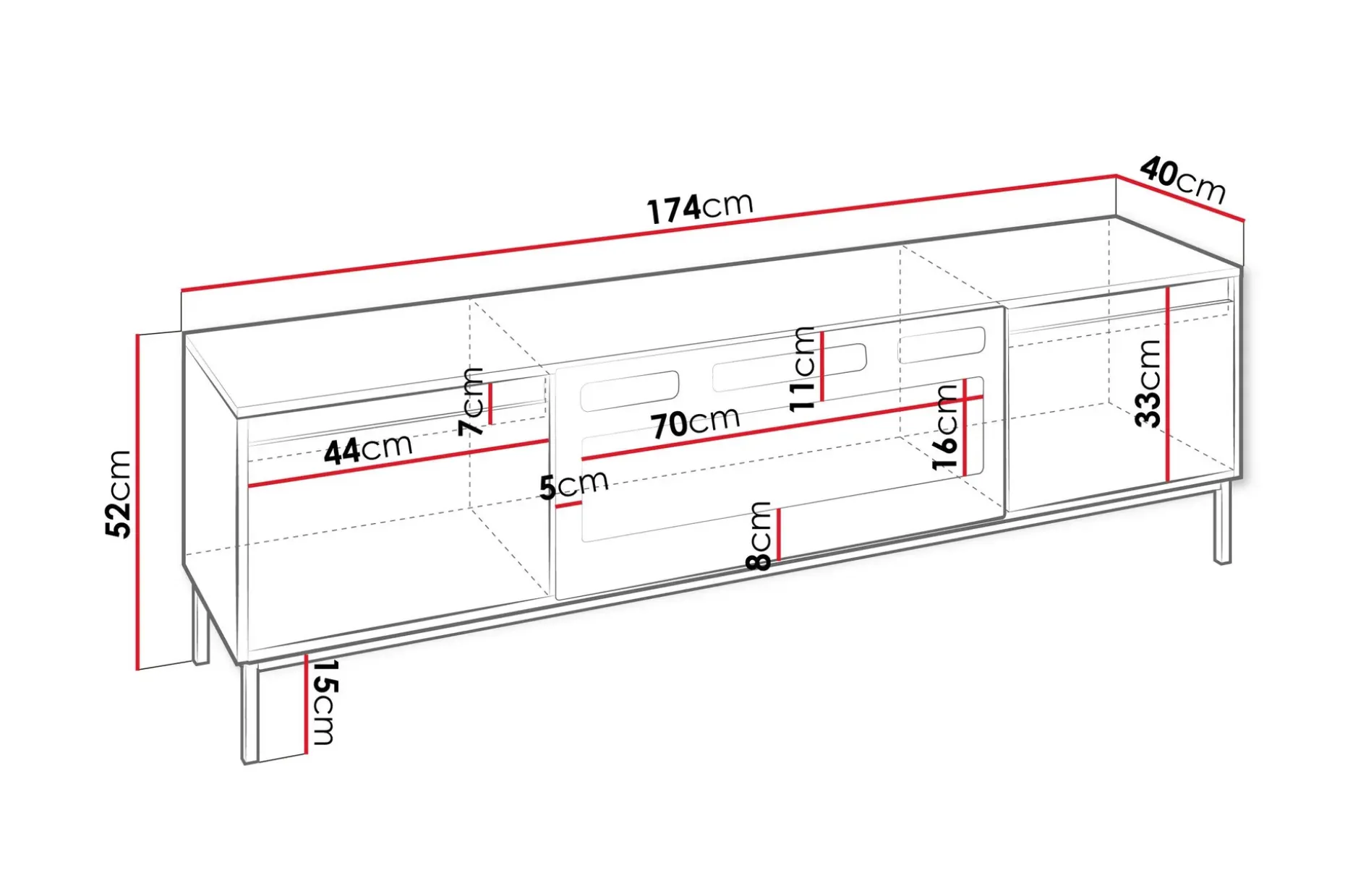 Bjurholm TV-benk 174 cm
