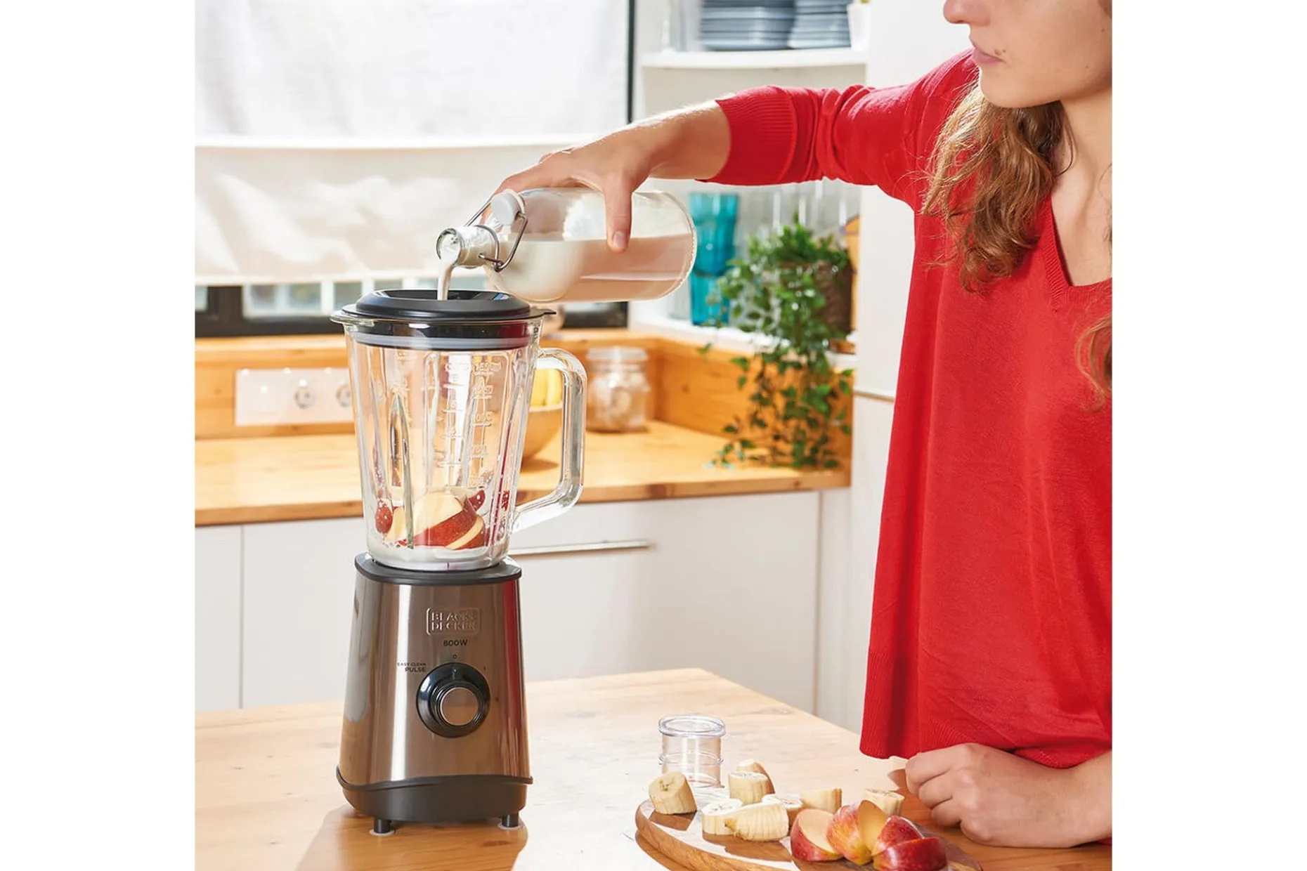 Blender Black+Decker 800W 1,5L Børstet Stål