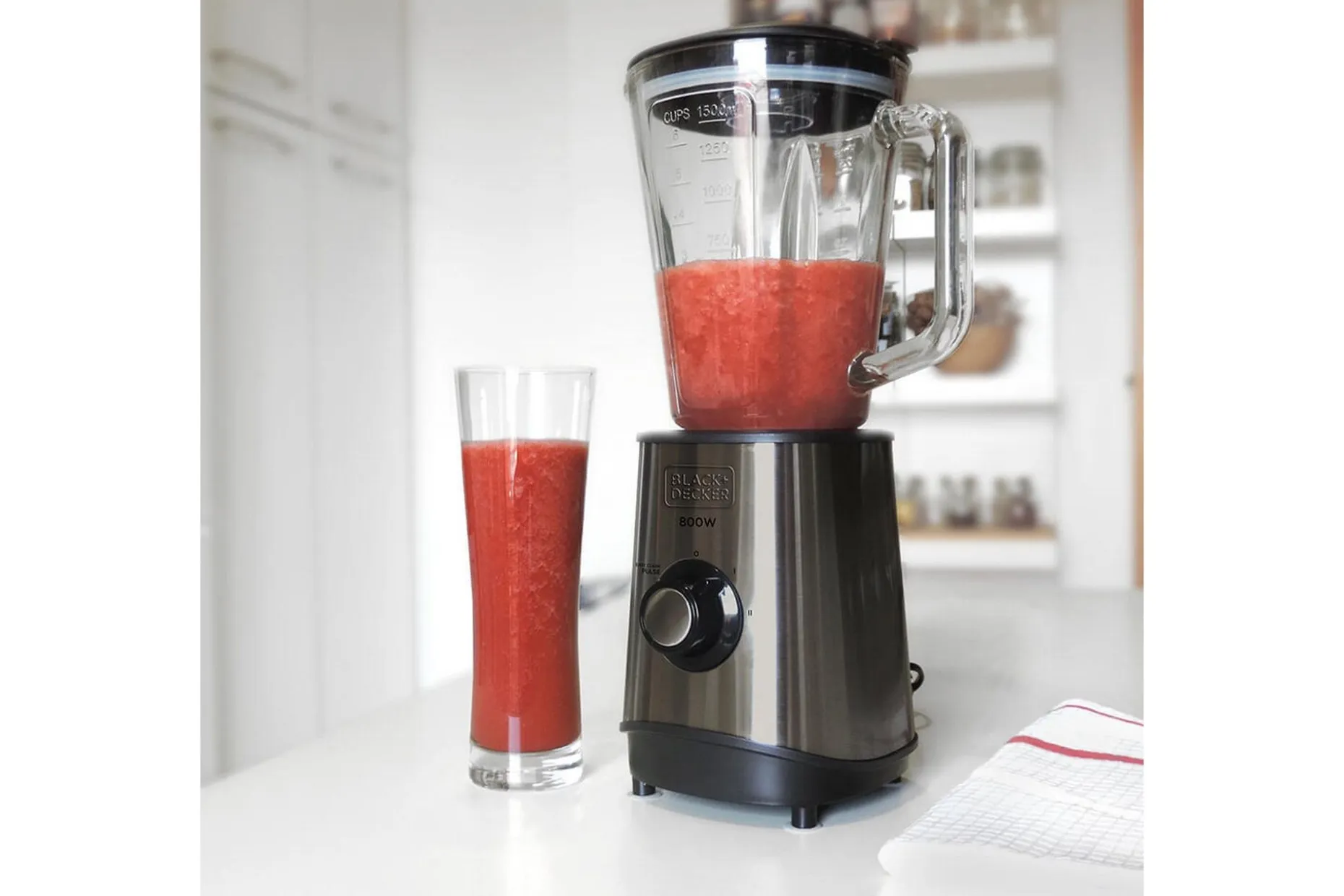 Blender Black+Decker 800W 1,5L Børstet Stål