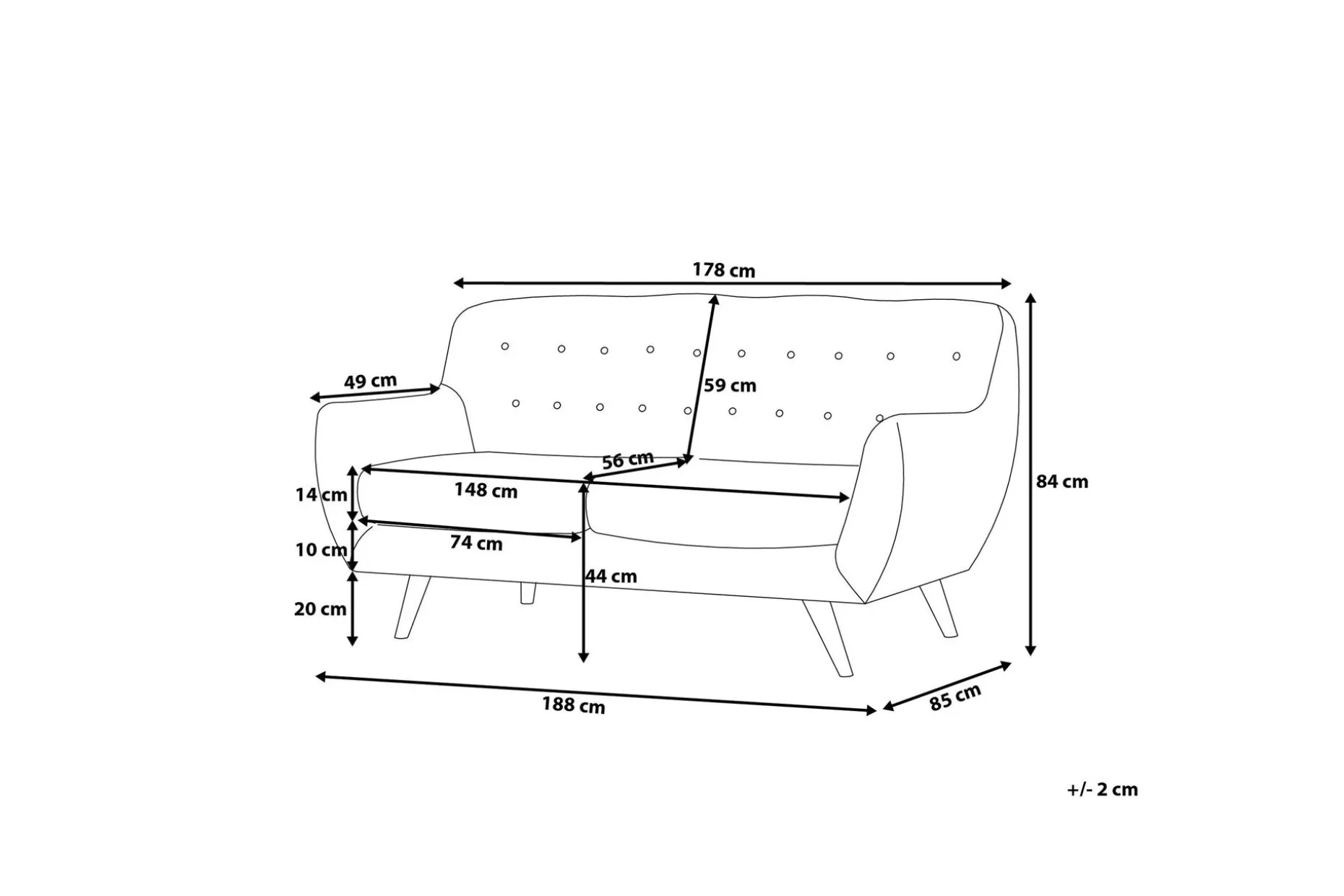 Bodo Sofa 3-Seter